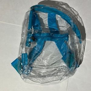 Madison & Dakota clear mini backpack blue bag purse festival